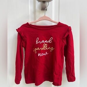Okie Dokie 24M Brand Sparkling New Red Long Sleeve Top